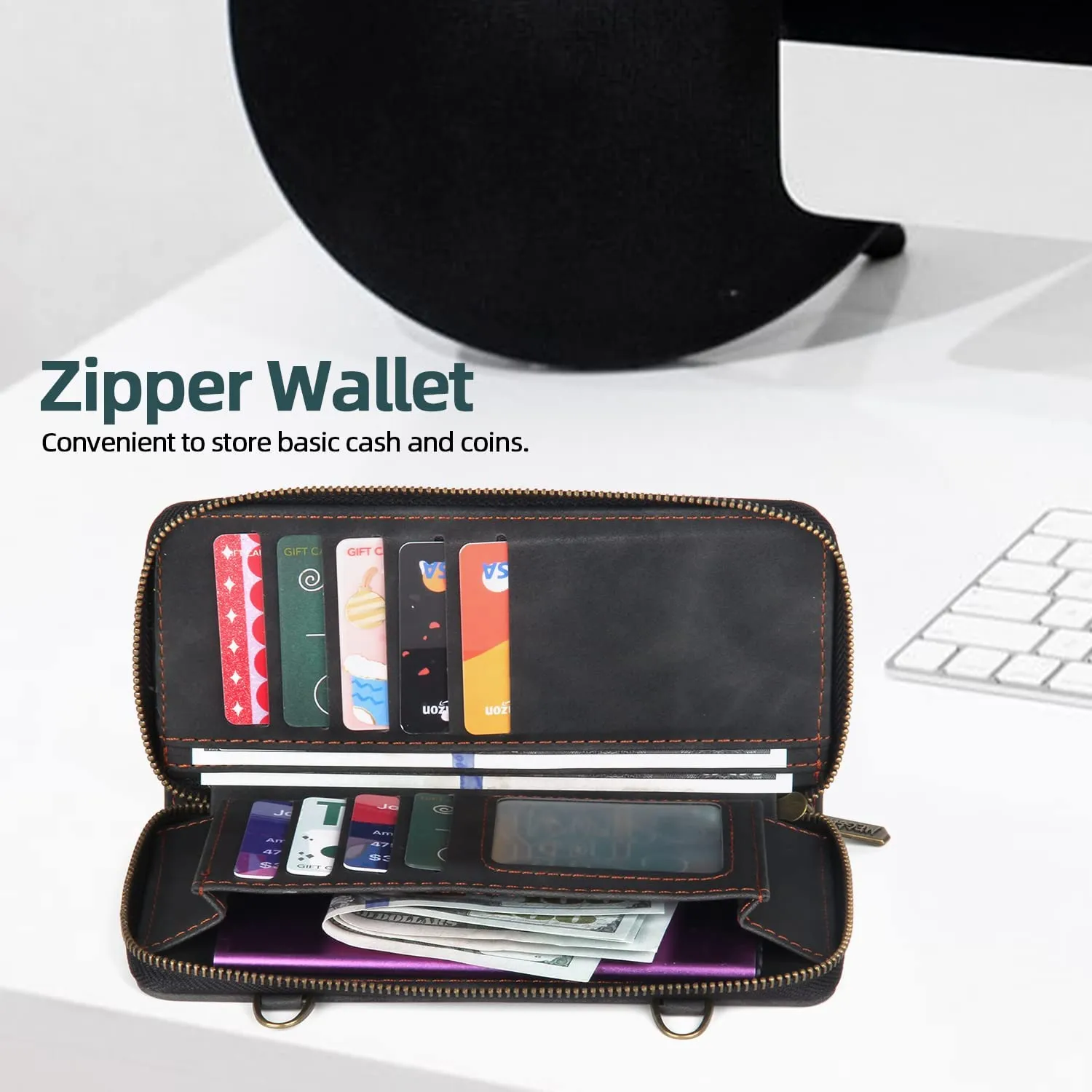 iPhone 14 Pro Max Wallet Case, Wallet Case Holder Phone Case Black