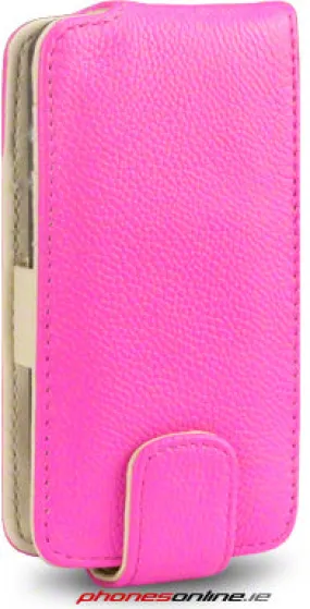 iPhone 4 / 4S Leather Flip Case Pink