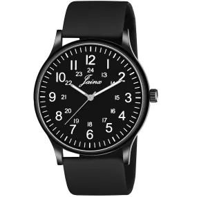 Jainx Black Silicone Band Analog Watch - For Men JM7174