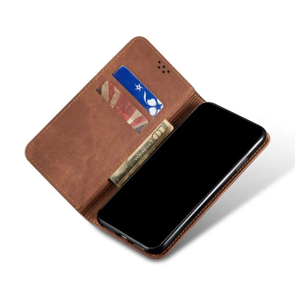 Jeans Samsung Galaxy M52 5G Flip case - Coffee