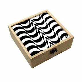 Jewellery Box Makepup Organizer -  Black Waves