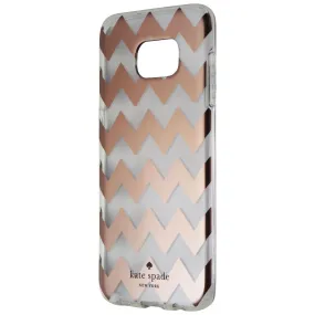 Kate Spade Hardshell Clear Case for Samsung Galaxy S7 Edge - Chevron Rose Gold