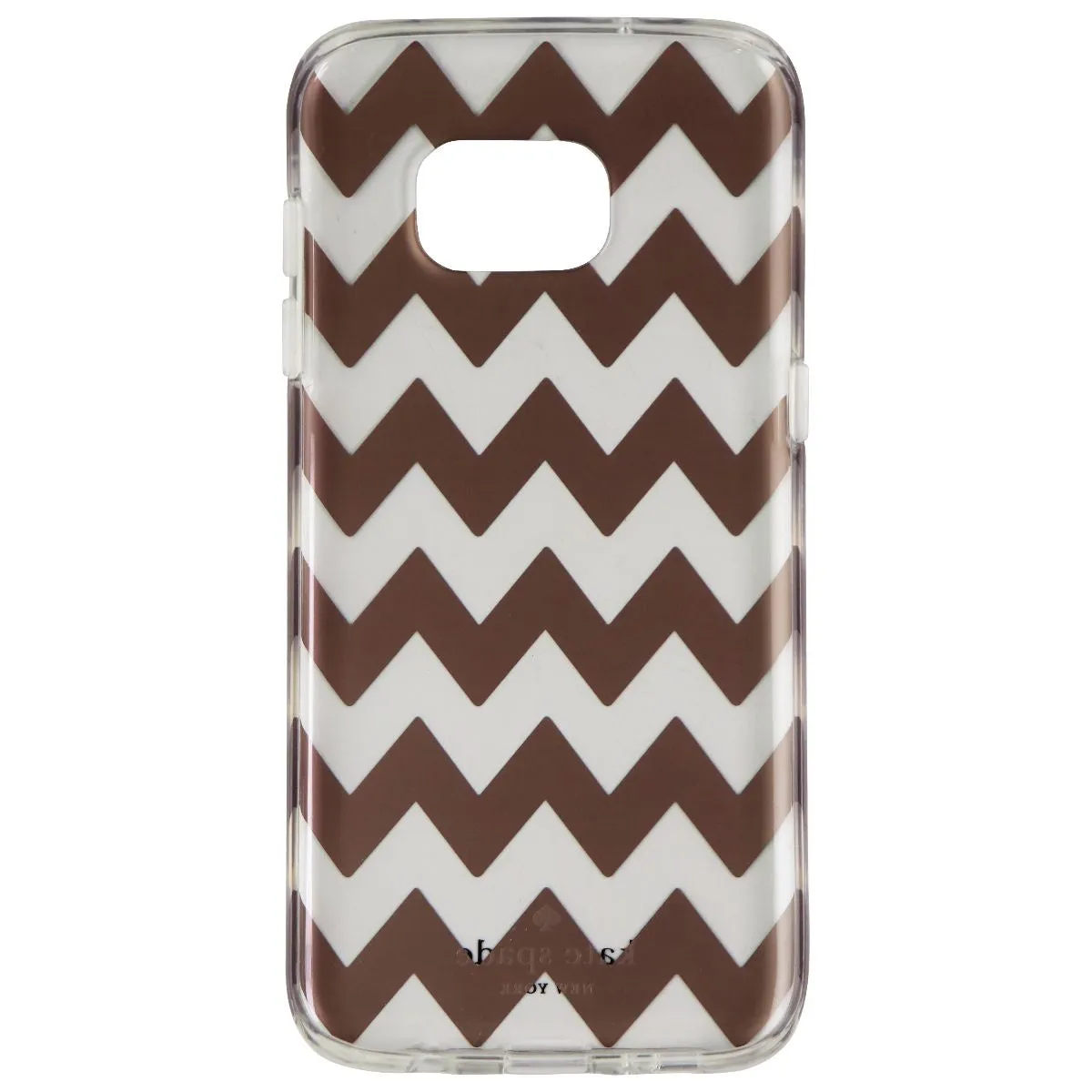 Kate Spade Hardshell Clear Case for Samsung Galaxy S7 Edge - Chevron Rose Gold