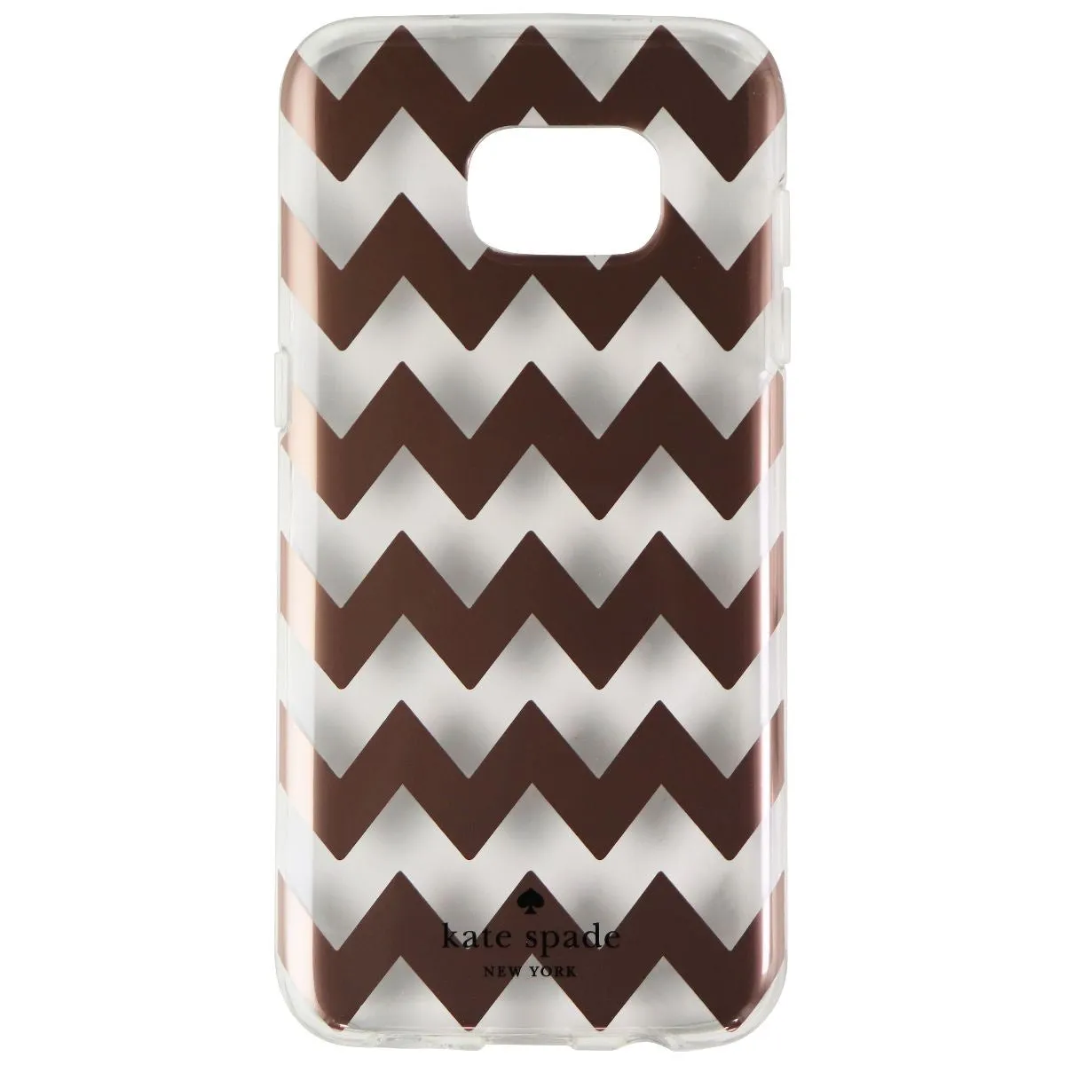 Kate Spade Hardshell Clear Case for Samsung Galaxy S7 Edge - Chevron Rose Gold