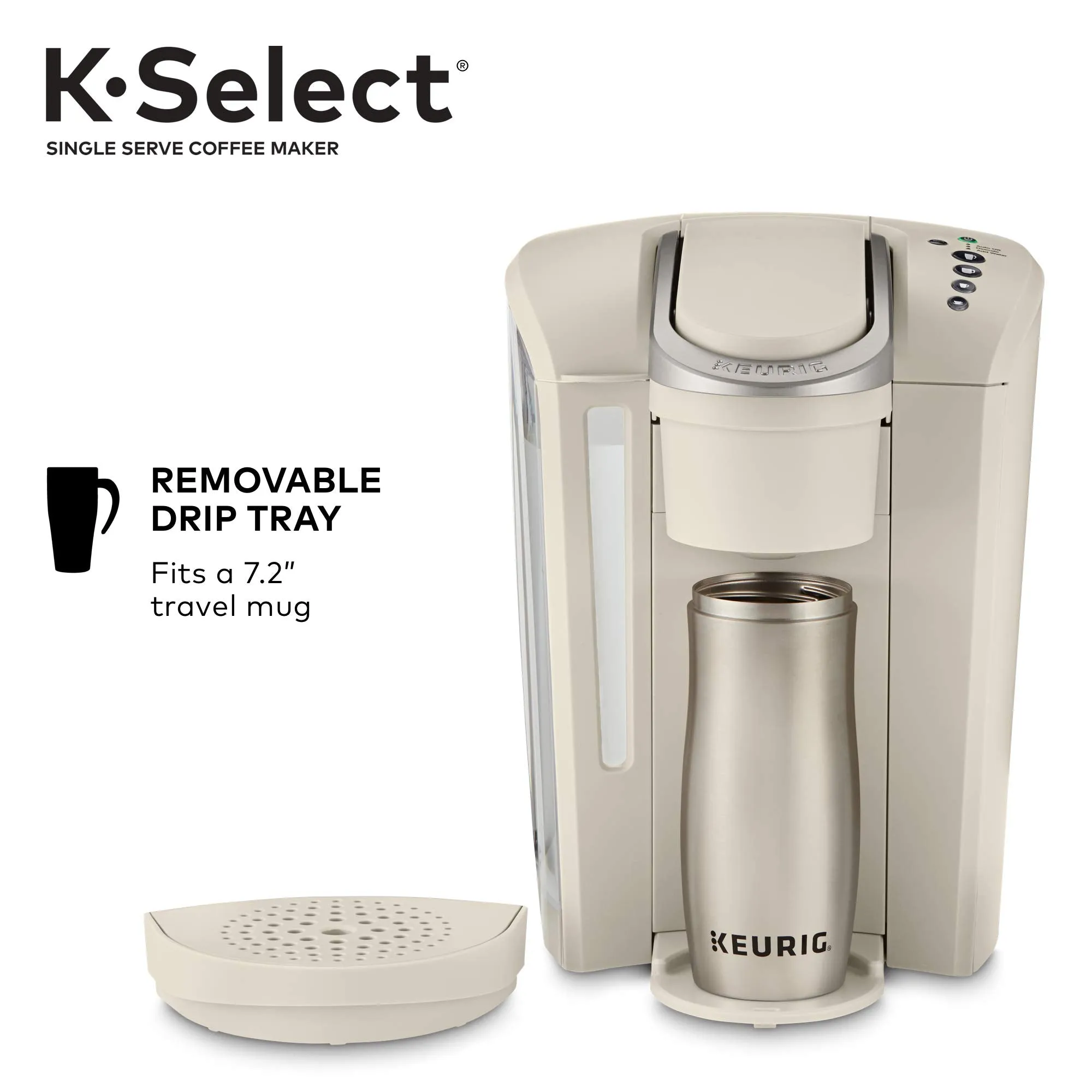 Keurig Single Serve Coffee Maker with Strength Control Sandstone