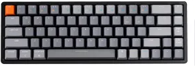 Keychron K6 68-Key Wireless Bluetooth/USB Wired Gaming Mechanical Keyboard, Compact 65% Layout RGB LED Backlit N-Key Rollover Aluminum Frame for Mac Windows, Optical (Blue Switch) (K6T2)