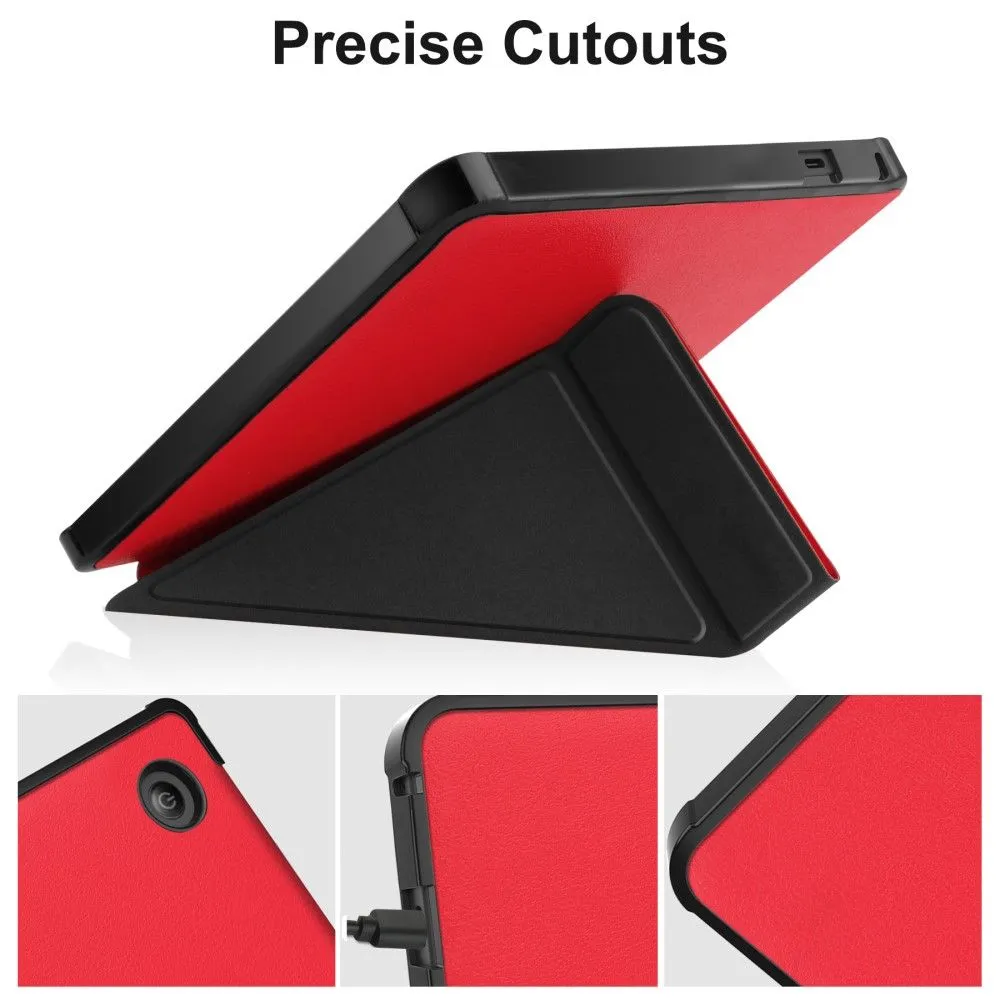 Kobo Sage cool origami stand PU leather flip case - Red