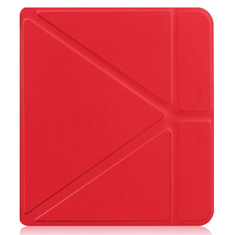 Kobo Sage cool origami stand PU leather flip case - Red