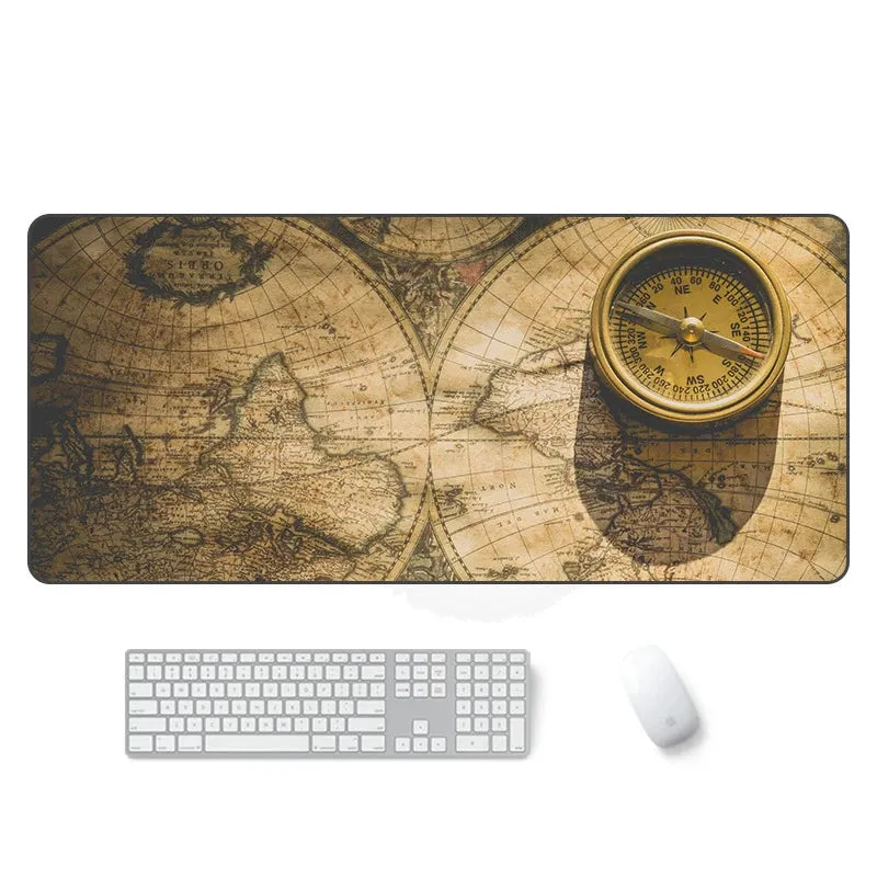 Large Size Map Mouse Keyboard Pad Neoprene Rubber With Top Fabric Game Adventure Mat Table Cover Home Office Anti-slip Mousepad