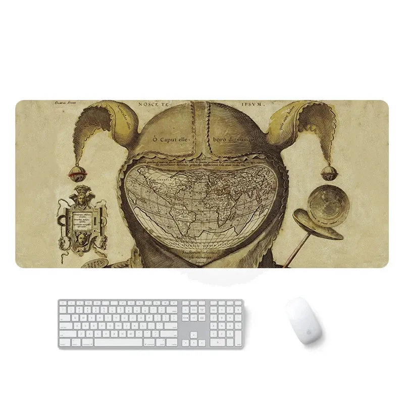 Large Size Map Mouse Keyboard Pad Neoprene Rubber With Top Fabric Game Adventure Mat Table Cover Home Office Anti-slip Mousepad