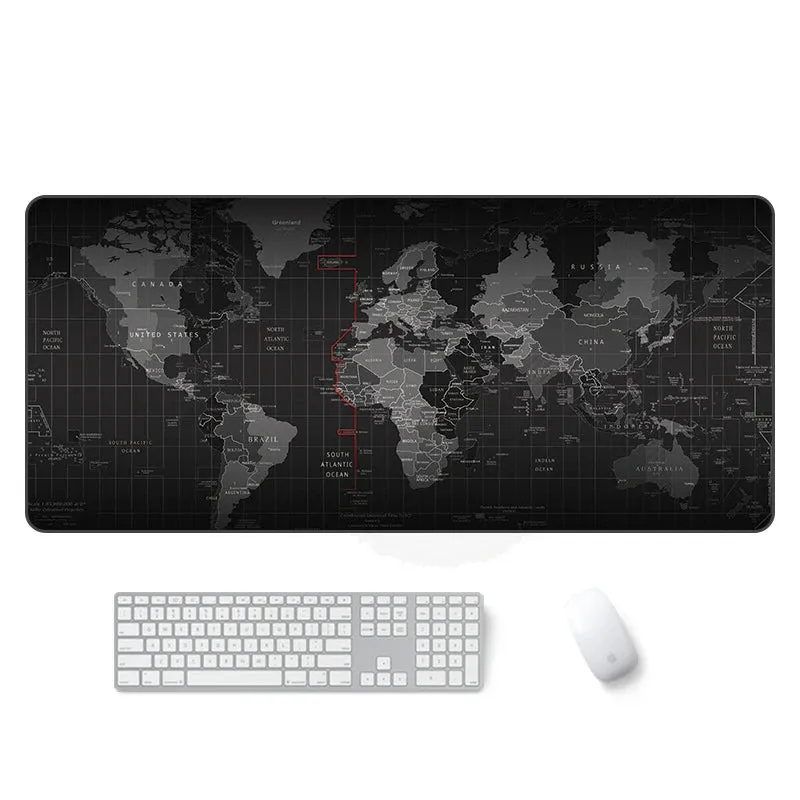 Large Size Map Mouse Keyboard Pad Neoprene Rubber With Top Fabric Game Adventure Mat Table Cover Home Office Anti-slip Mousepad