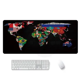 Large Size Map Mouse Keyboard Pad Neoprene Rubber With Top Fabric Game Adventure Mat Table Cover Home Office Anti-slip Mousepad