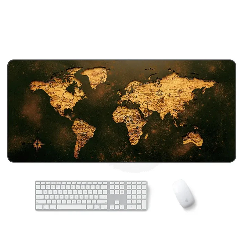 Large Size Map Mouse Keyboard Pad Neoprene Rubber With Top Fabric Game Adventure Mat Table Cover Home Office Anti-slip Mousepad