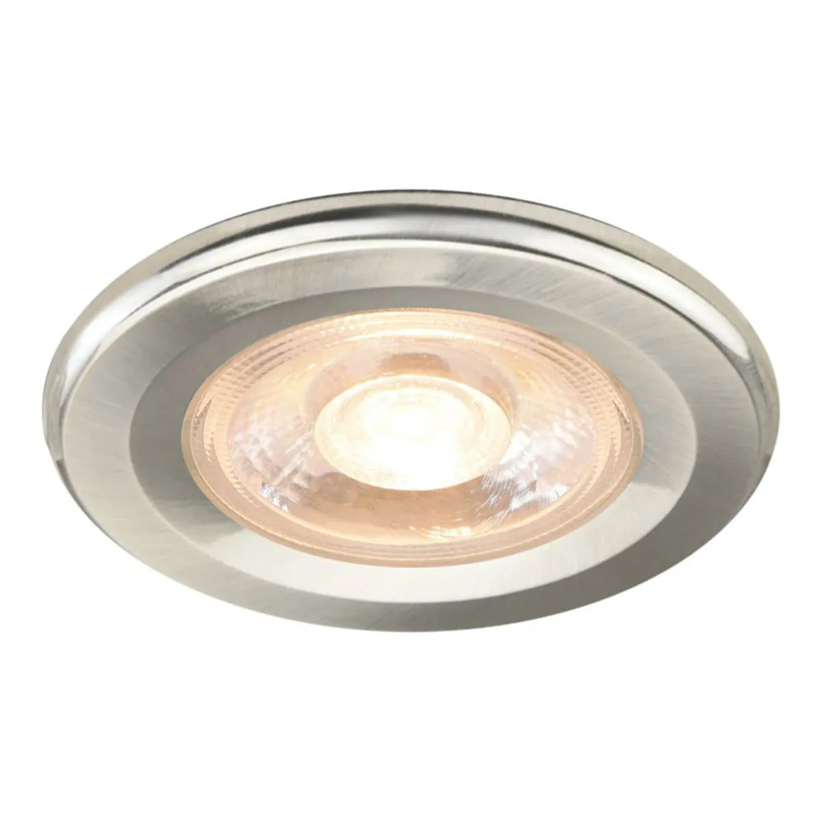 LED Downlight Fixed Fire Rated Smart RGB Brushed Chrome Dimmable 520lm 3 Pack