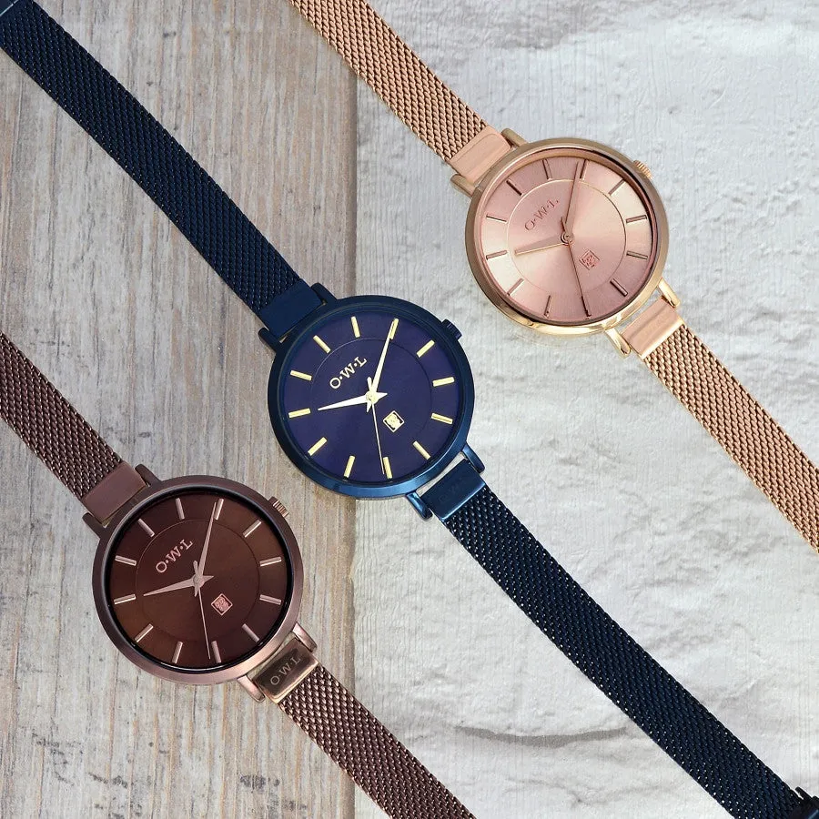 LEDBURY CHOCOLATE MESH WATCH