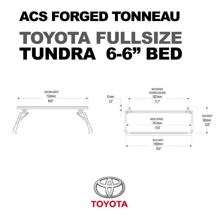 Leitner Designs ACS Forged Tonneau Rails Only For Toyota