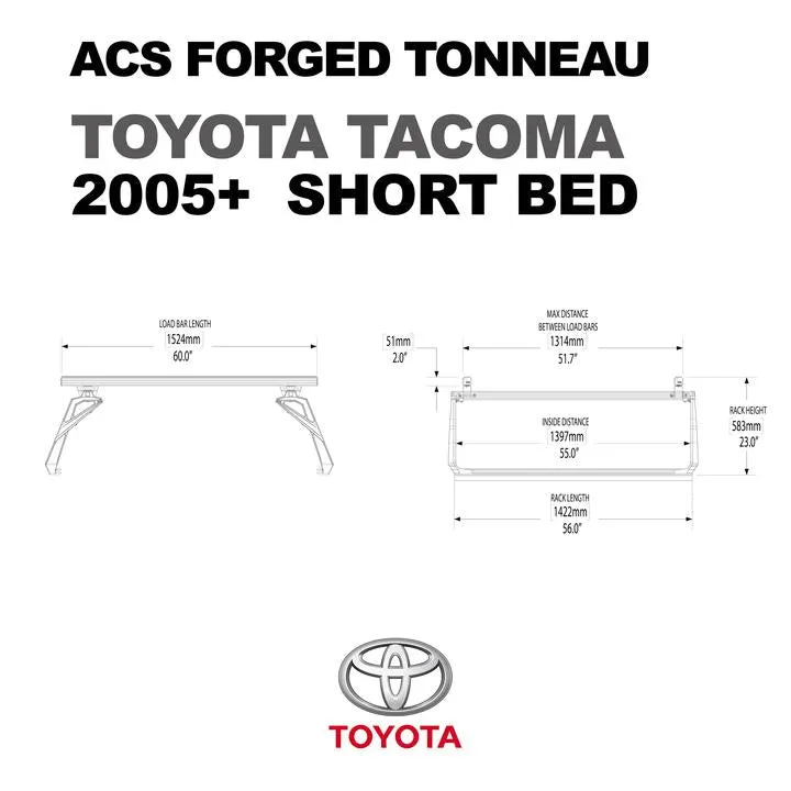 Leitner Designs ACS Forged Tonneau Rails Only For Toyota