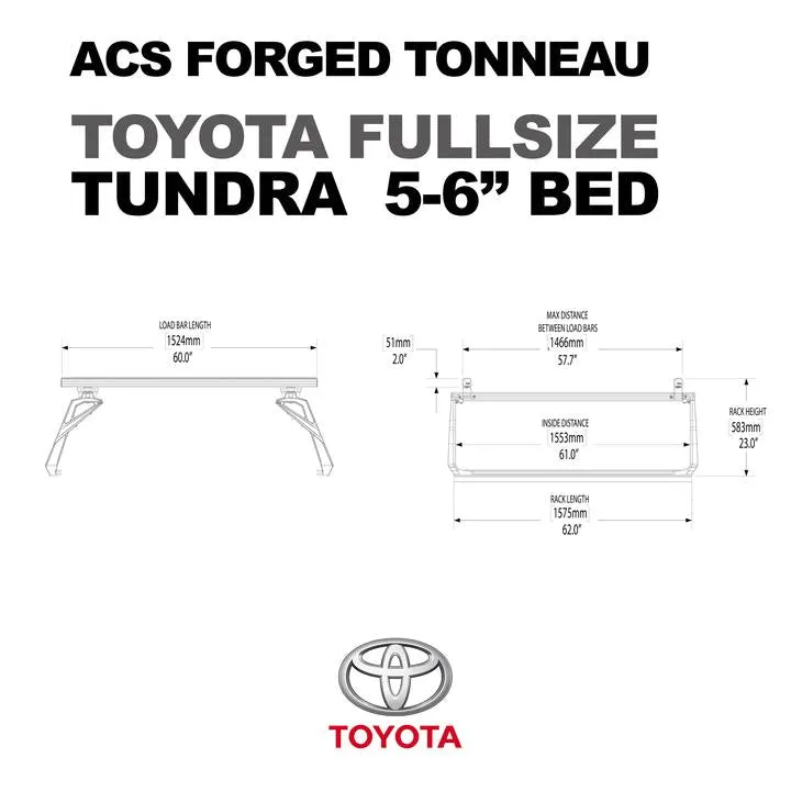 Leitner Designs ACS Forged Tonneau Rails Only For Toyota