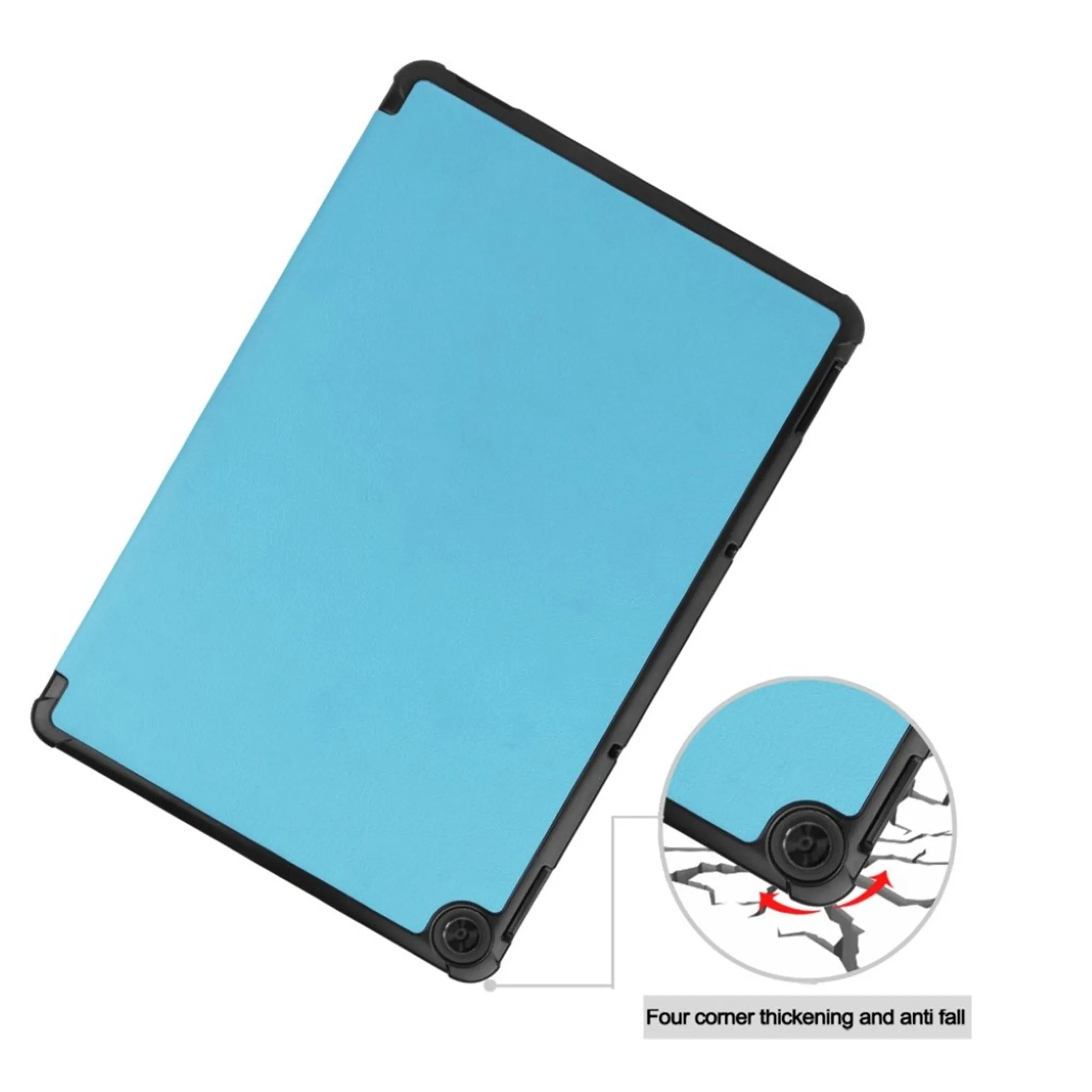 Lenovo Chromebook Duet litchi leather flip case - Baby Blue