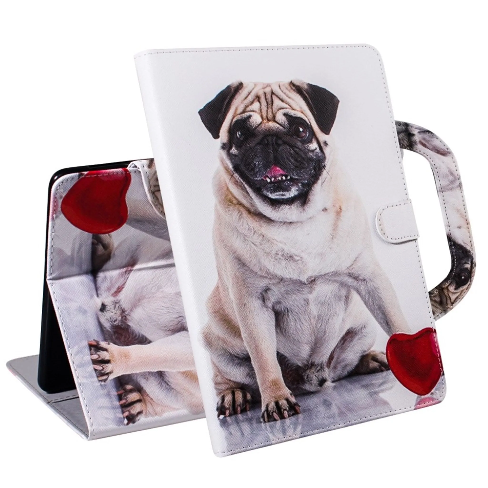 Lenovo Tab M10 FHD REL hand-held  patterned leather case  - Dog