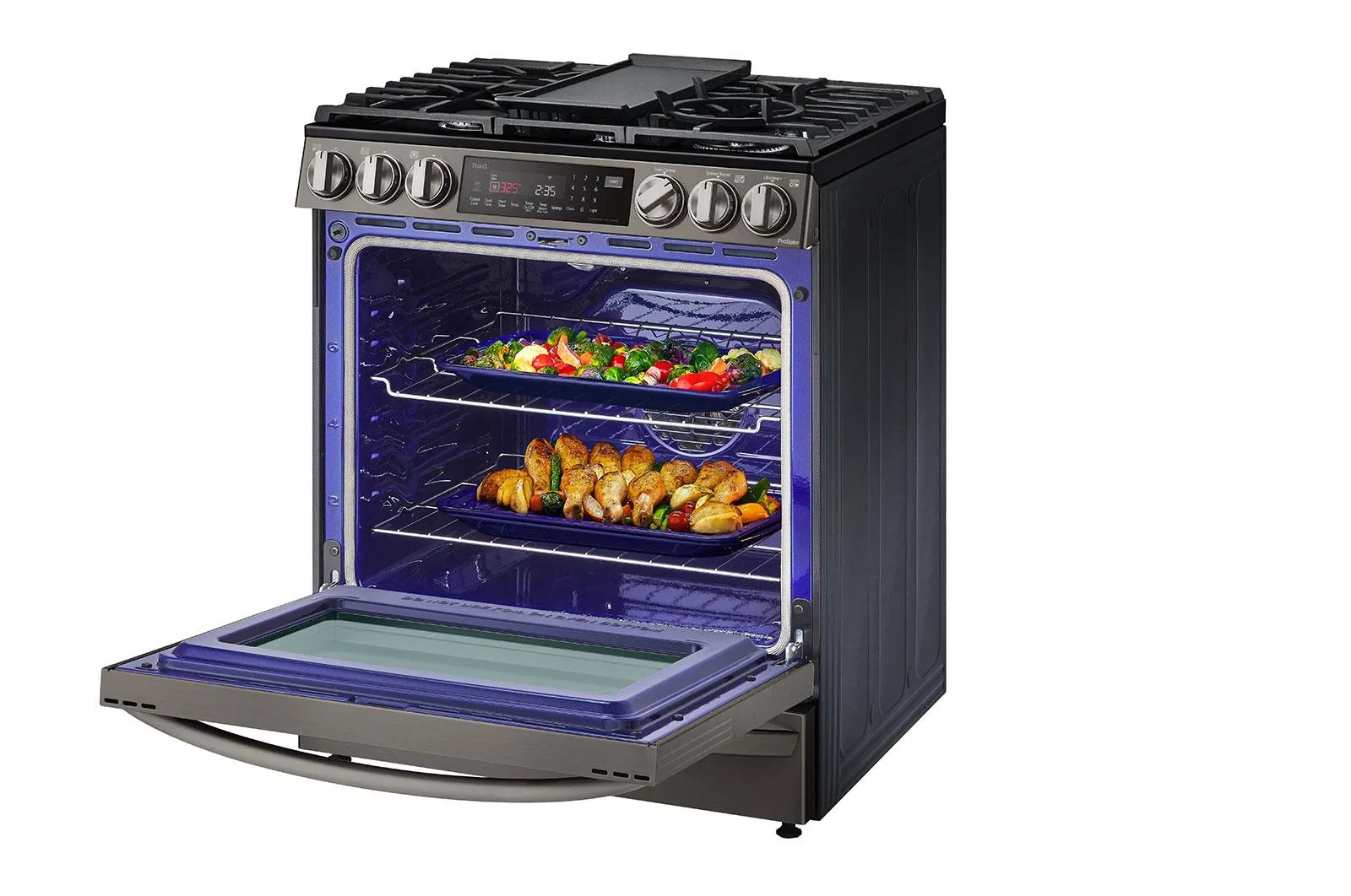 Lg LSGL6337D 6.3 cu ft. Smart Wi-Fi Enabled ProBake Convection® InstaView™ Gas Slide-in Range with Air Fry