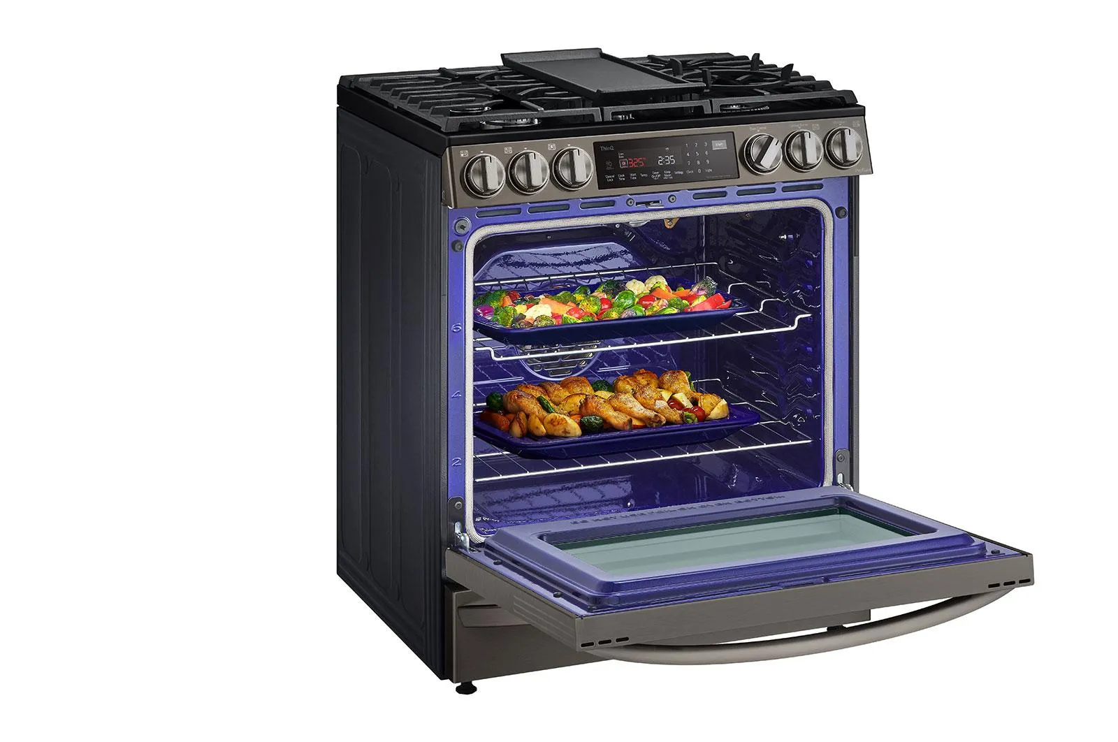 Lg LSGL6337D 6.3 cu ft. Smart Wi-Fi Enabled ProBake Convection® InstaView™ Gas Slide-in Range with Air Fry