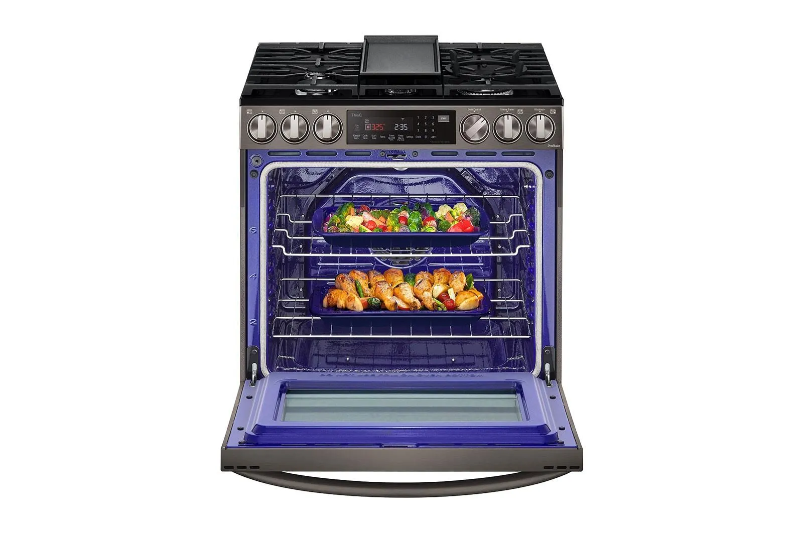 Lg LSGL6337D 6.3 cu ft. Smart Wi-Fi Enabled ProBake Convection® InstaView™ Gas Slide-in Range with Air Fry