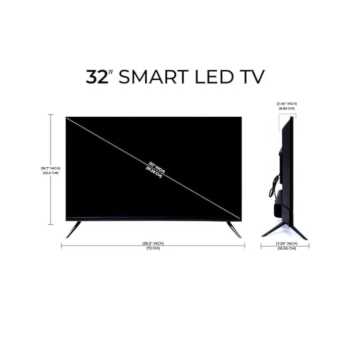 LIMEBERRY 32 inch Full HD Smart Frameless GoogleLED TV with Voice Search Function, A  Grade LED Panel | Bezel-Less Design, Dolbe Audio Speakers & Bluetooth Inbuilts (LB32SCNG)