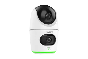 Lorex 2K Dual Lens Indoor Pan-Tilt Wi-Fi Security Camera (32GB, Cloud-Enabled)