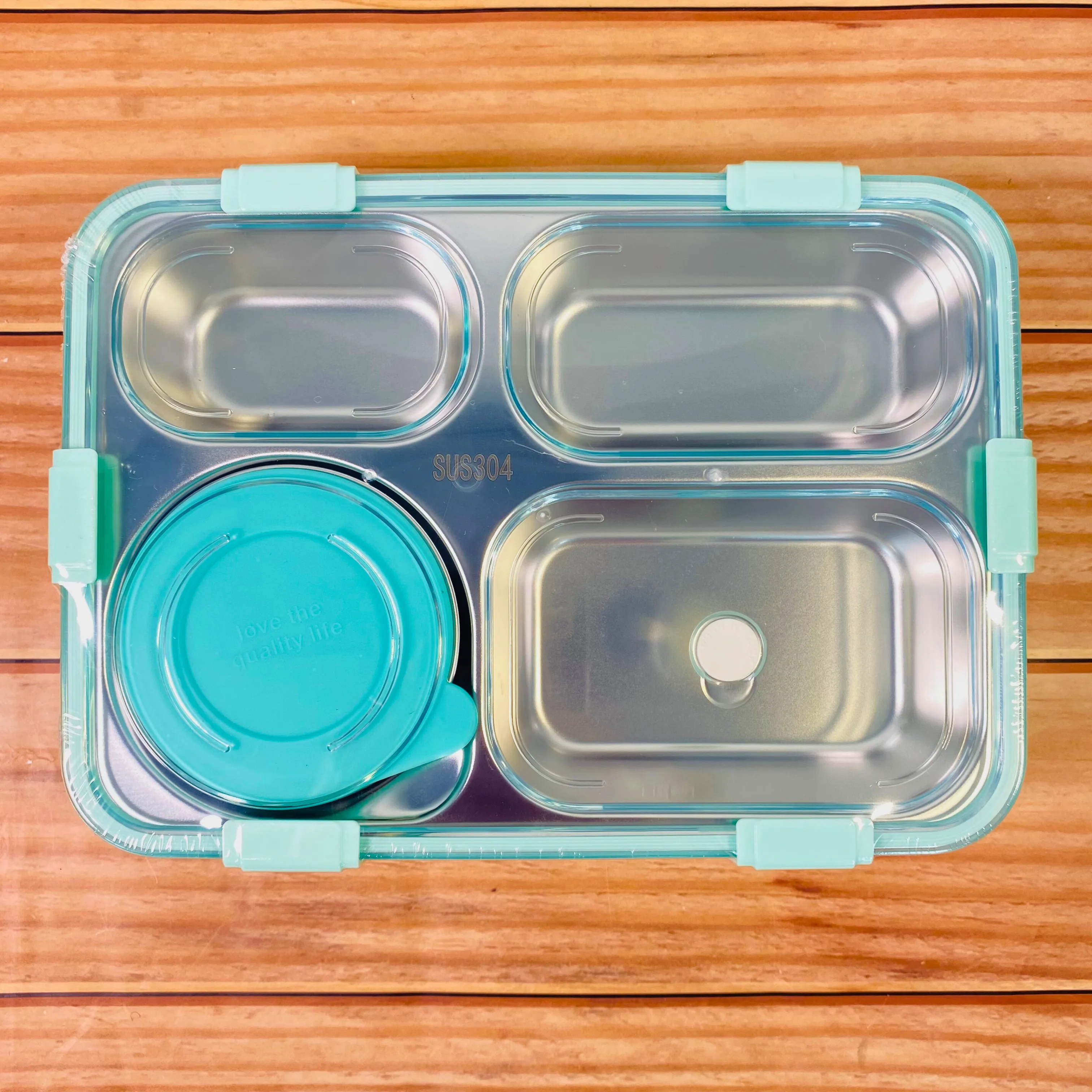 Lunch Box 4 Compartment BPA Free Stainless Steel