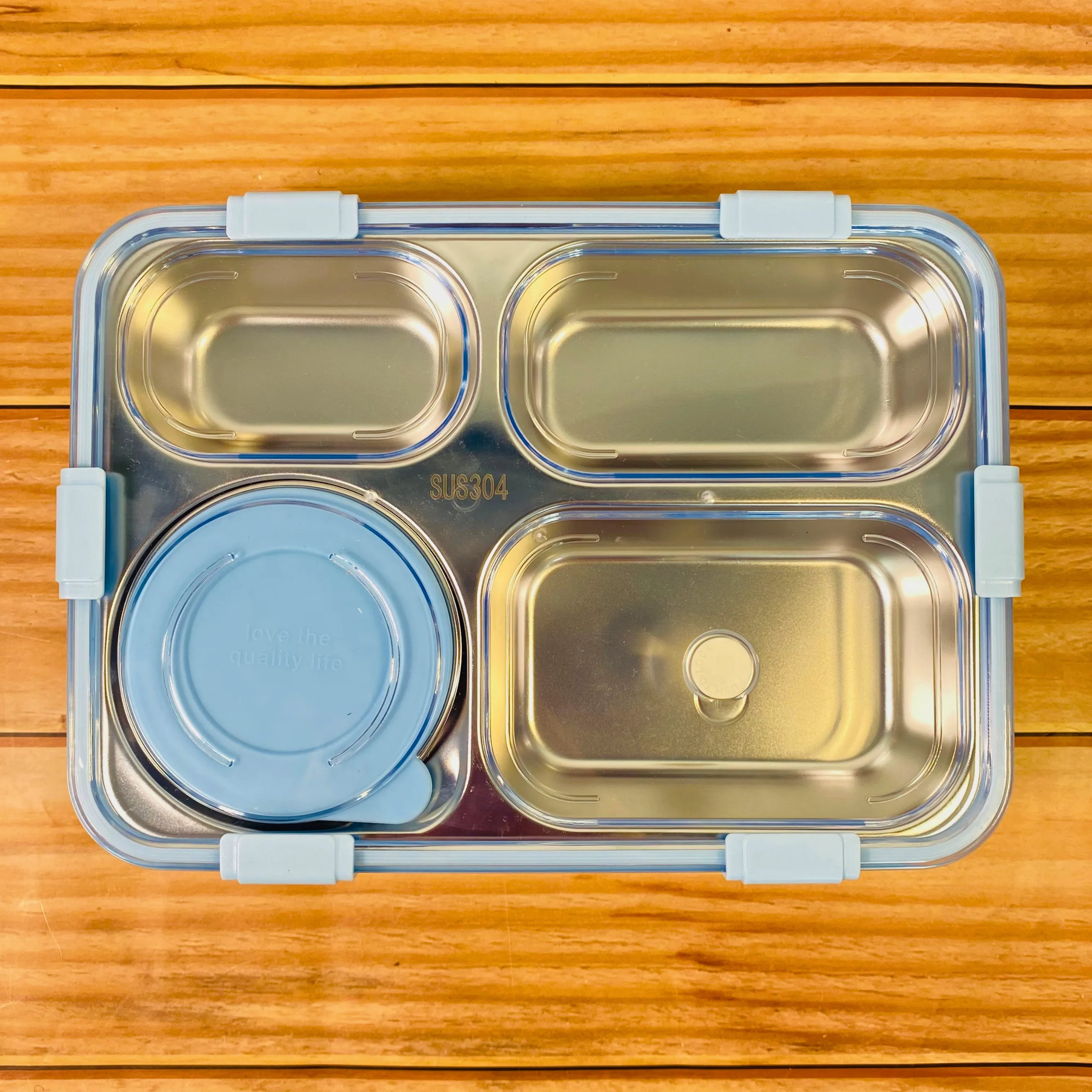 Lunch Box 4 Compartment BPA Free Stainless Steel