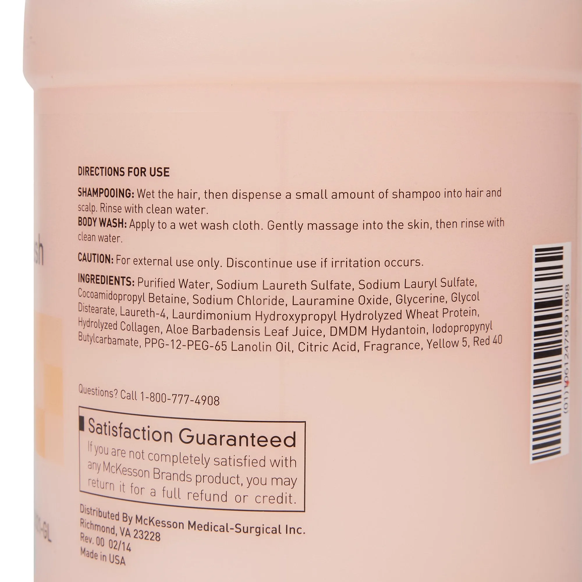 McKesson 2-in-1 Shampoo and Body Wash, Apricot Scent, 1 Gallon Jug