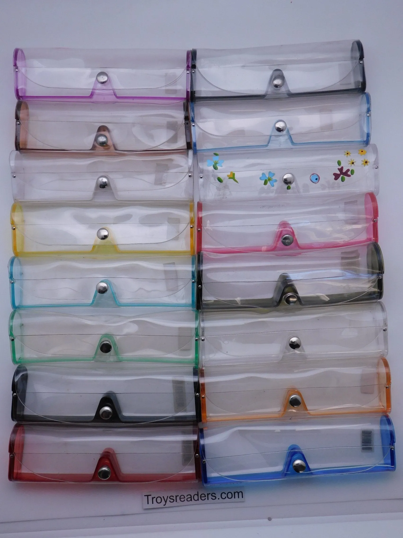 Medium Clear Plastic Case in Sixteen Colors