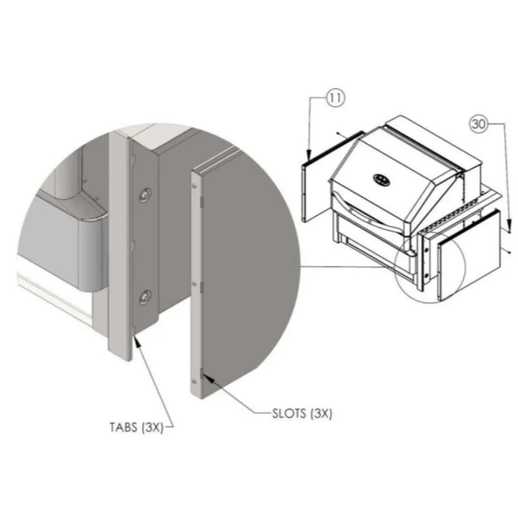 Memphis Grills Heat Shield Kit for Beale Street Built-In Pellet Grill - BGBHSK