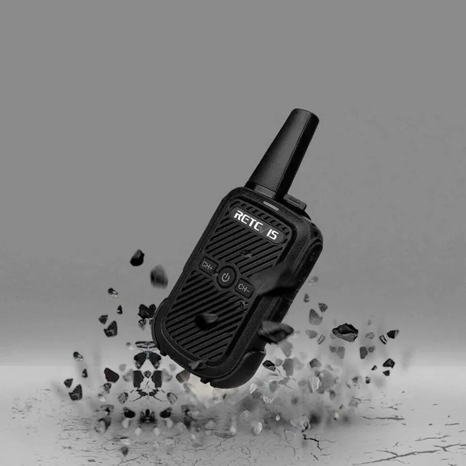 Mini Walkie Talkie Retevis 4 Pcs RT15 Two Way Radio Portable Radio Communicator Walkie-Talkies for Hotel Hunting