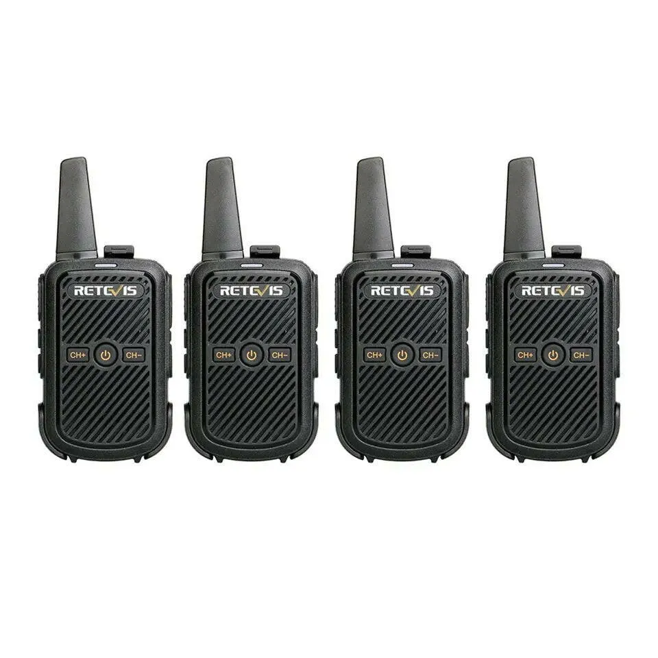 Mini Walkie Talkie Retevis 4 Pcs RT15 Two Way Radio Portable Radio Communicator Walkie-Talkies for Hotel Hunting