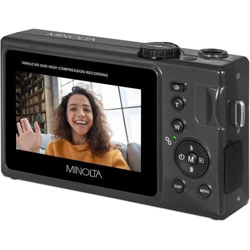 MINOLTA MND25 48 MP Autofocus / 4K Ultra HD Camera w/Selfie Mirror (Black)