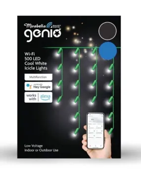 Mirabella Genio Christmas Wi-Fi 500 LED Icicle Lights - Cool White