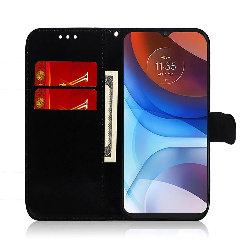 Mirror Motorola Moto E32 flip case - Black