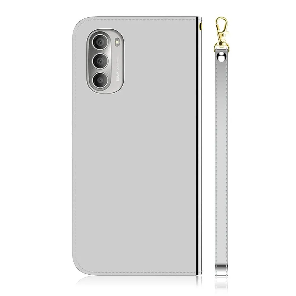 Mirror Motorola Moto G51 5G flip case - Silver