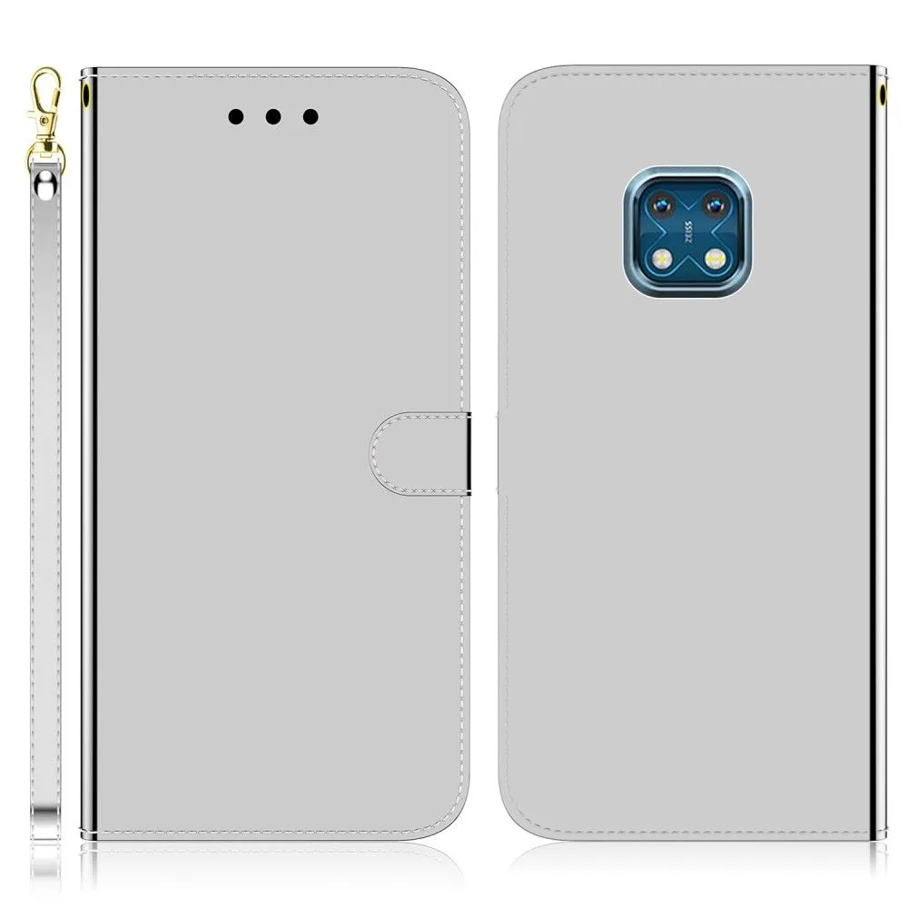 Mirror Nokia XR20 flip case - Silver