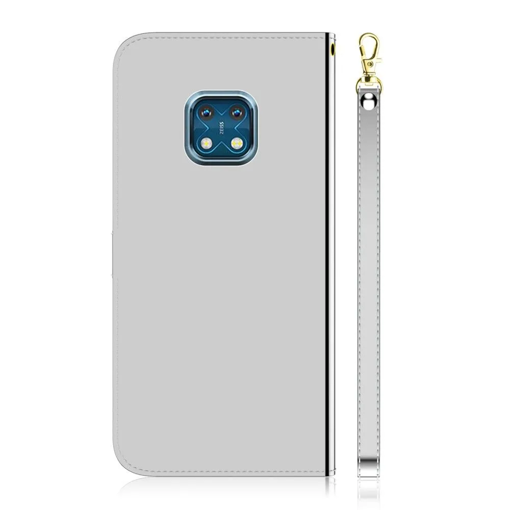 Mirror Nokia XR20 flip case - Silver