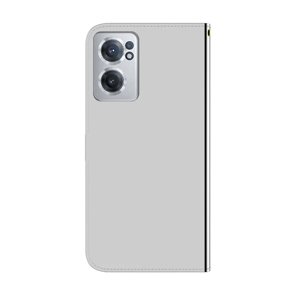 Mirror OnePlus Nord CE 2 5G flip case - Silver