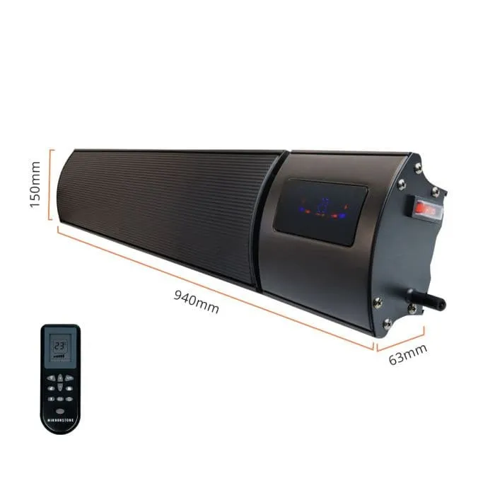 Mirrorstone 1.2kW Helios Remote Controllable Wi-Fi Infrared Bar Heater