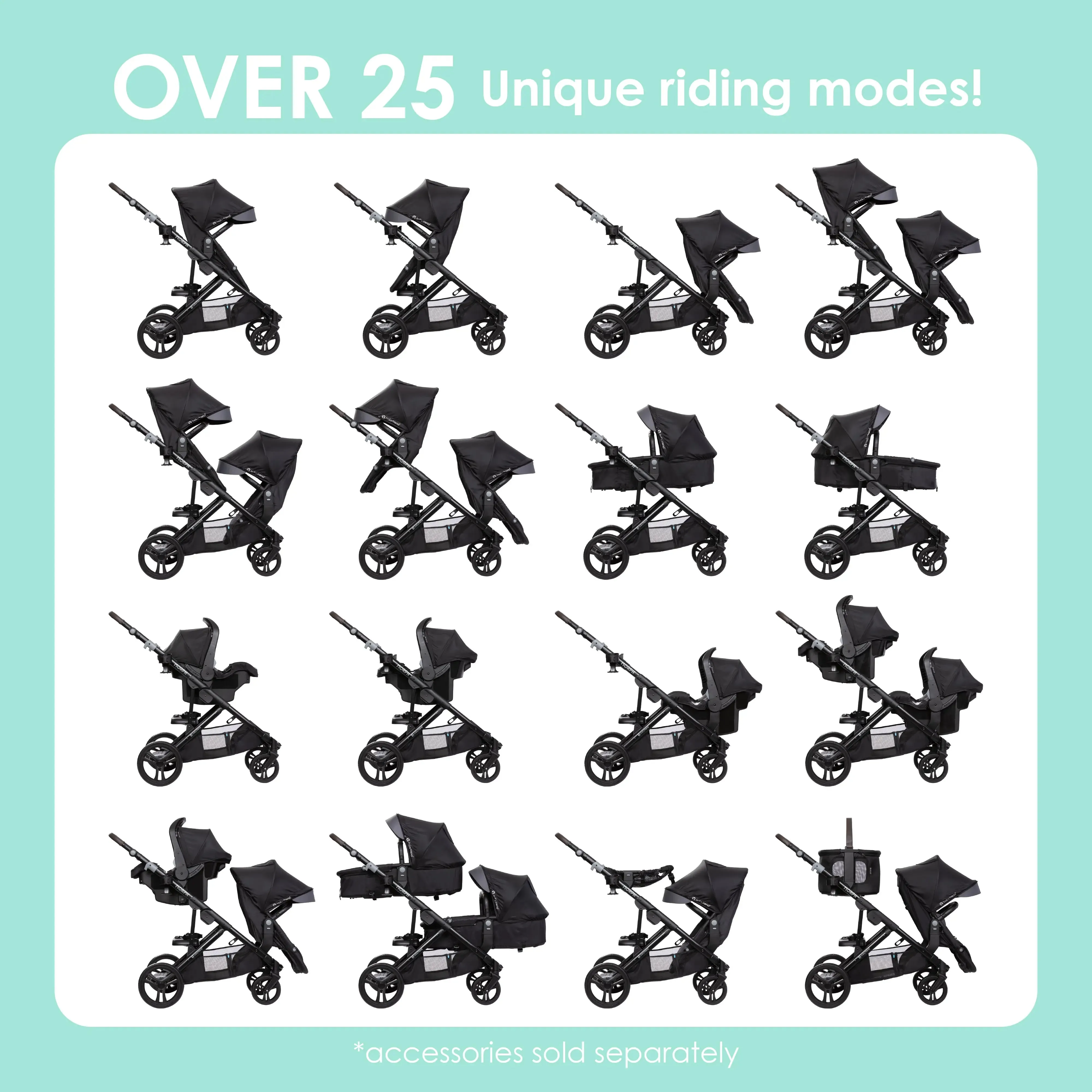 Morph Single to Double Modular Stroller Travel System with EZ-Lift™ PLUS Infant Car Seat - Madrid Tan (Target Exclusive)