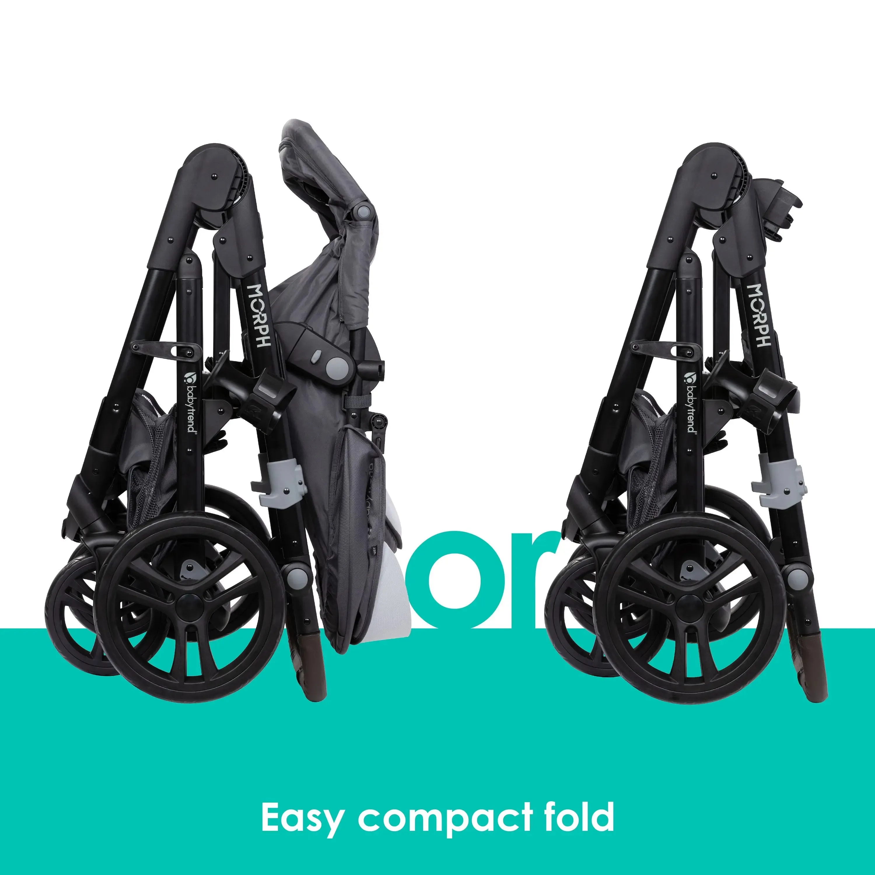 Morph Single to Double Modular Stroller Travel System with EZ-Lift™ PLUS Infant Car Seat