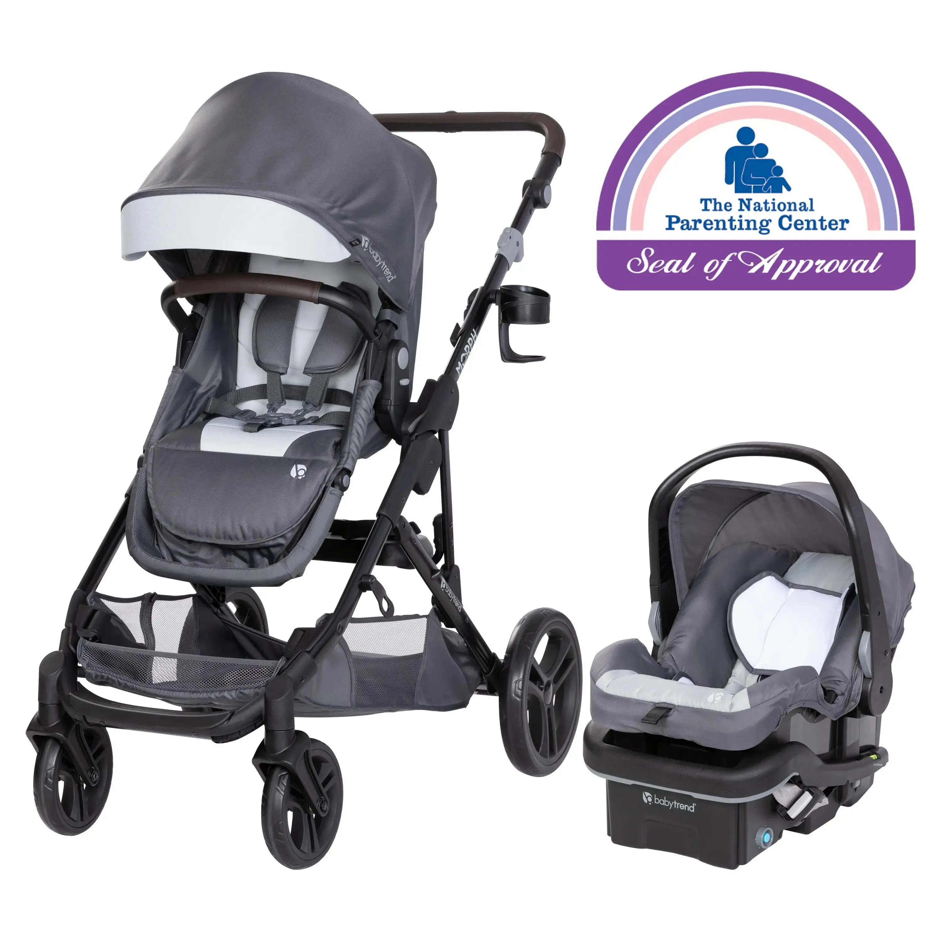 Morph Single to Double Modular Stroller Travel System with EZ-Lift™ PLUS Infant Car Seat