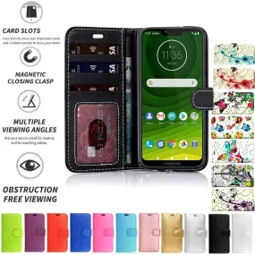 Motorola Moto C Flip Folio Book Wallet Case