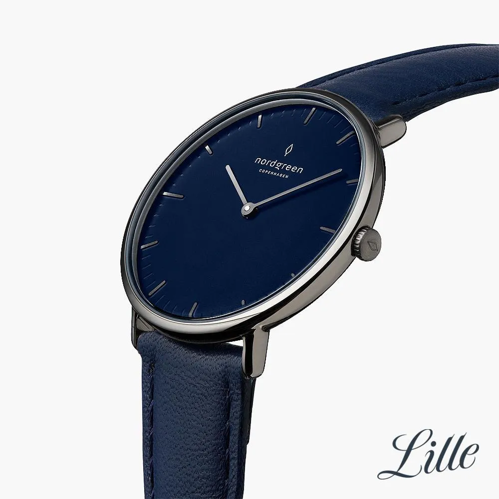 Native | Navy Dial - Navy Blue Vegan Leather