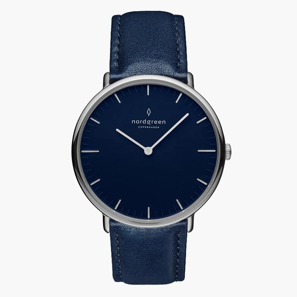 Native | Navy Dial - Navy Blue Vegan Leather